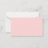 Luier Raffle Baby shower Kaart Roze Notitiekaartje (Achterkant)