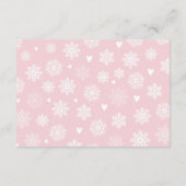 Luier Raffle Baby shower Meisje Roze Koud Buiten Informatiekaartje (Achterkant)