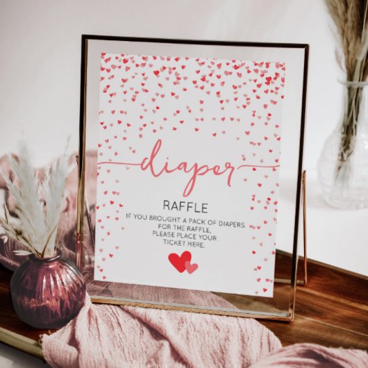 Luier Raffle Baby shower Sign Digitaal of Print