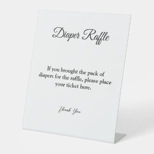 luier raffle baby shower spel reclamebord met voetstuk