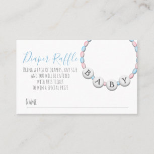 Luier Raffle Baby shower Visitekaartje