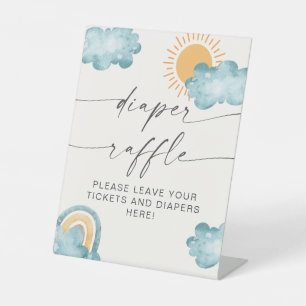 Luier Raffle Baby shower Zonneschijn Reclamebord Met Voetstuk