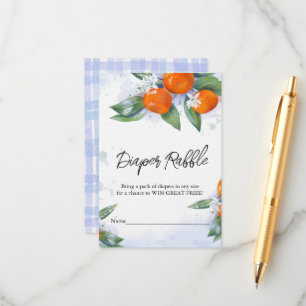 "Luier Raffle" Baby showers behuizing Kaart