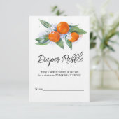 "Luier Raffle" Baby showers behuizing Kaart (Staand voorkant)