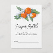 "Luier Raffle" Baby showers behuizing Kaart (Voorkant)