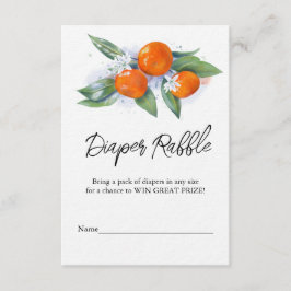 "Luier Raffle" Baby showers behuizing Kaart