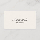 Luier Raffle Ballerina Ballet Girl Baby shower Informatiekaartje (Achterkant)