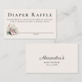 Luier Raffle Ballerina Ballet Girl Baby shower Informatiekaartje (Voorkant / Achterkant)