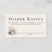 Luier Raffle Ballerina Ballet Girl Baby shower Informatiekaartje (Voorkant)