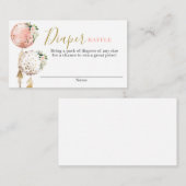 Luier Raffle ballonnen Kaart (Voorkant / Achterkant)