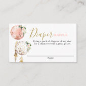 Luier Raffle ballonnen Kaart (Voorkant)