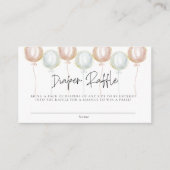 Luier Raffle Balloon Geslacht onthullen Baby showe Informatiekaartje (Voorkant)