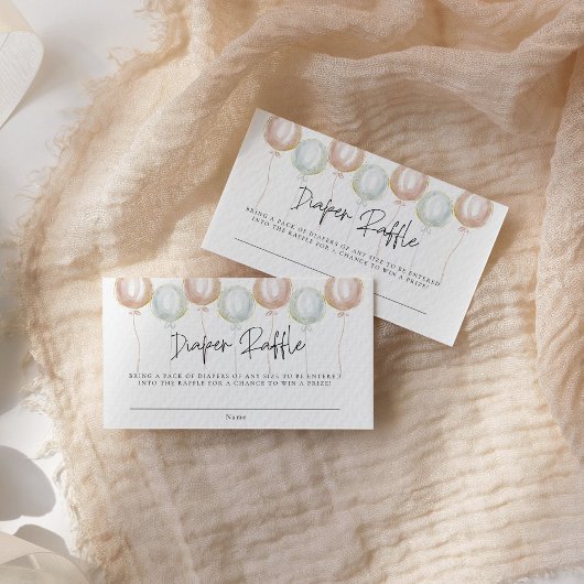 Luier Raffle Balloon Geslacht onthullen Baby showe Informatiekaartje