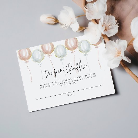 Luier Raffle Balloon Geslacht onthullen Baby showe Informatiekaartje