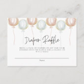 Luier Raffle Balloon Geslacht onthullen Baby showe Informatiekaartje (Voorkant)