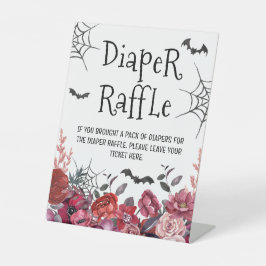 Luier Raffle Bats Halloween Baby shower Reclamebord Met Voetstuk