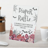 Luier Raffle Bats Halloween Baby shower Reclamebord Met Voetstuk (Insitu)