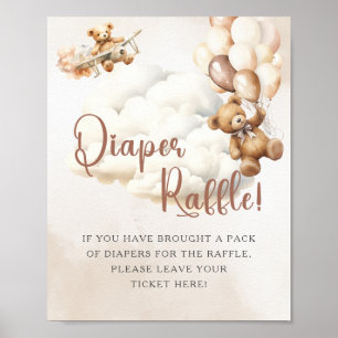 LUIER RAFFLE Beer Eenvoudig Baby shower Spel Poster