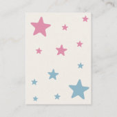 Luier Raffle Beige Roze Blauw Modern Schattige Informatiekaartje (Achterkant)