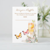 Luier Raffle Bellini Vlinder Baby shower Kaart (Staand voorkant)