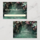 Luier Raffle betoverd bos groen boog Informatiekaartje (Voorkant / Achterkant)