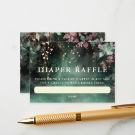 Luier Raffle betoverd bos groen boog Informatiekaartje