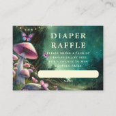 Luier Raffle Betoverde Bos Roze Paddenstoelen Informatiekaartje (Voorkant)