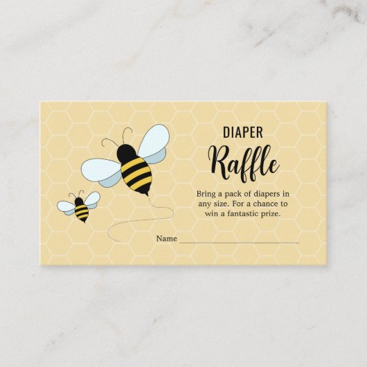 Luier Raffle Bijen Baby Shower Kaart (Voorkant)