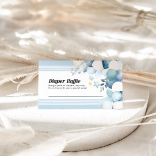Luier Raffle Blauw Baby showers Kaart Notitiekaartje