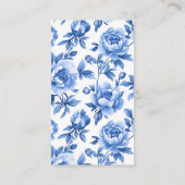 Luier Raffle Blue Chinoiserie Bow Baby shower Informatiekaartje (Achterkant)