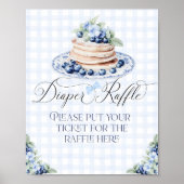 Luier Raffle Blueberry Pannenkoek Baby Brunch Poster (Voorkant)