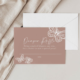 Luier Raffle Boho Baby shower Kaart Notitiekaartje