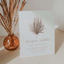 Luier Raffle Boho Beach Baby shower Reclamebord Met Voetstuk