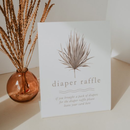 Luier Raffle Boho Beach Baby shower Reclamebord Met Voetstuk