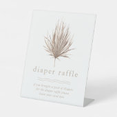 Luier Raffle Boho Beach Baby shower Reclamebord Met Voetstuk (Voorkant)