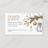 Luier Raffle Boho Kerst Baby shower Informatiekaartje (Voorkant)