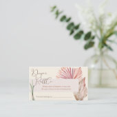 Luier Raffle Boho Palm Gedroogd Bladerdeeg Baby sh Informatiekaartje (Staand voorkant)