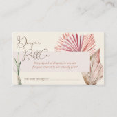 Luier Raffle Boho Palm Gedroogd Bladerdeeg Baby sh Informatiekaartje (Voorkant)
