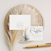 Luier Raffle Boho Pampas Greenery Arch Neutraal Informatiekaartje