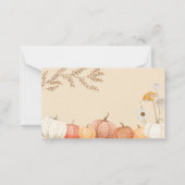 Luier Raffle Boho Pompoen Baby shower Notitiekaartje (Achterkant)