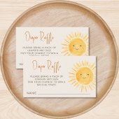 Luier Raffle Boho Sunshine Baby shower Informatiekaartje