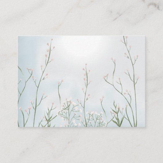 Luier Raffle Boy Blauw Bloemen Douche Informatiekaartje (Achterkant)