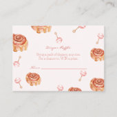 Luier Raffle Brunch en Baby shower Meisje Informatiekaartje (Voorkant)