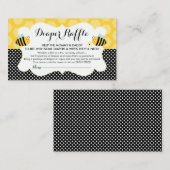 Luier Raffle Bumblebee Baby shower Insert Kaart (Voorkant / Achterkant)