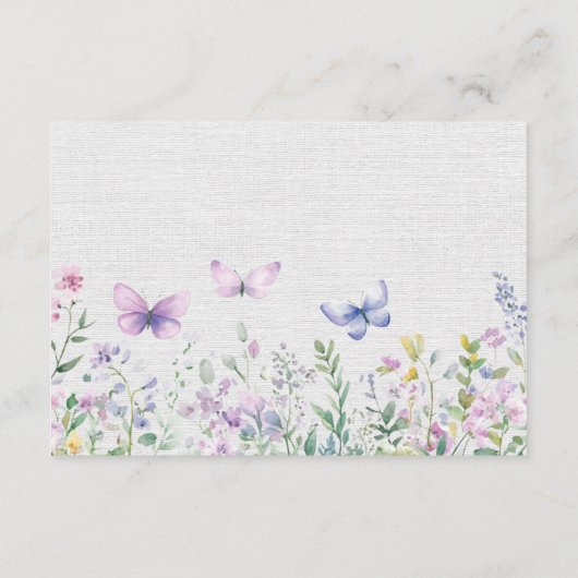 Luier Raffle Butterfly Baby shower Ticket Kaarten (Achterkant)