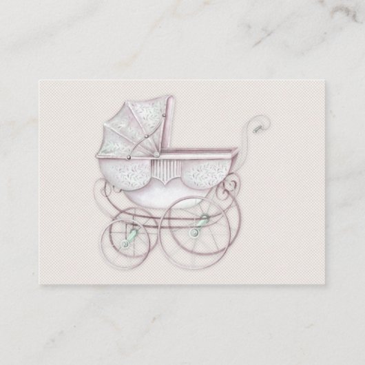 Luier Raffle  Carriage Ivory Pink Gingham Informatiekaartje (Achterkant)