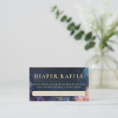 Luier Raffle Celestial Gift Navy Blue Baby shower Informatiekaartje (Staand voorkant)