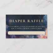 Luier Raffle Celestial Gift Navy Blue Baby shower Informatiekaartje (Voorkant)