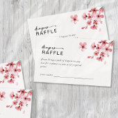 Luier Raffle Cherry Blossom Baby shower Informatiekaartje