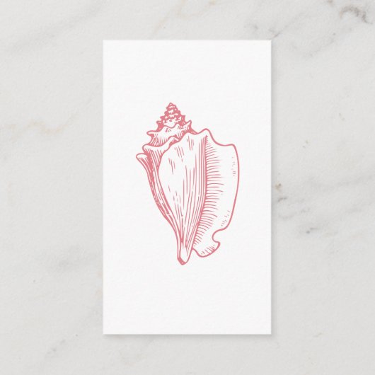 Luier Raffle Chic Pink Seashell Baby shower Informatiekaartje (Achterkant)